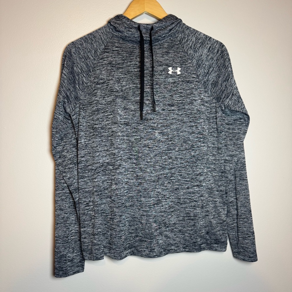 Under Armour Women's Gray Activewear Hooded Long Sleeve Heat Gear Size Medium